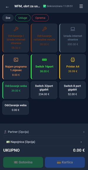 Mobilna blagajna - naplata gotovinom ili karticom